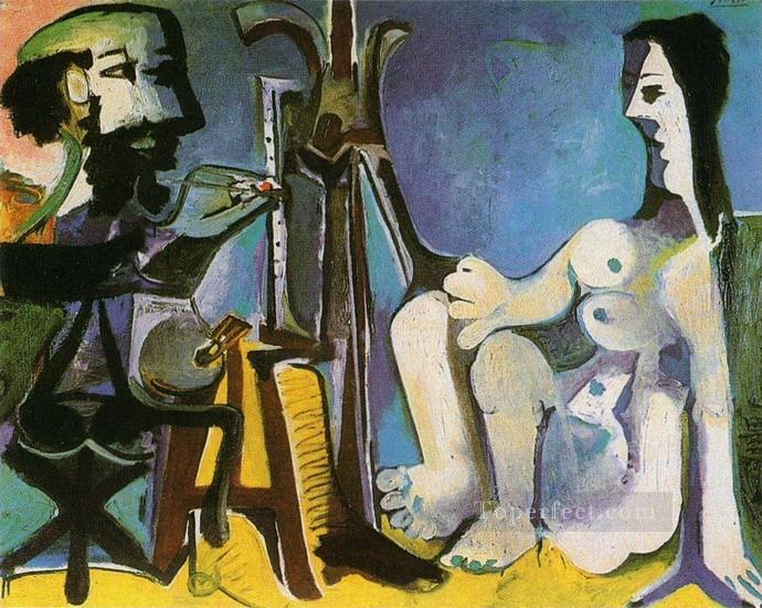 The Artist and His Model L artiste et son modele 1926 Cubist Oil Paintings